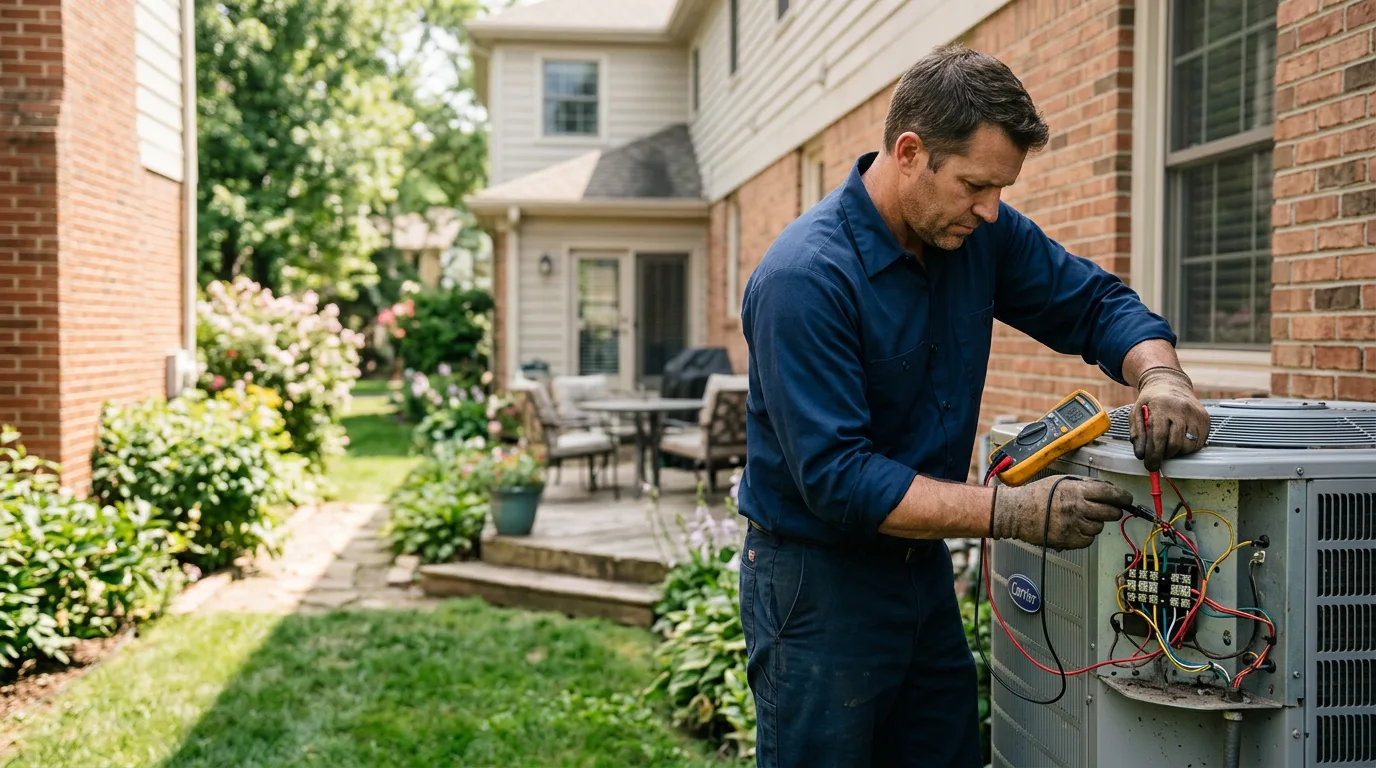 HVAC technician working near West Liberty, IA